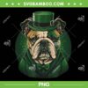 Bulldog Dog St Patricks Day PNG, Bulldog Leprechaun Hat PNG, Funny Dog Patrick Day PNG