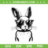 Bunny Face Sunglasses SVG PNG, Easter Day Rabbit SVG, Rabbit With Sunglasses DXF SVG PNG EPS