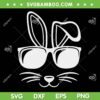 Bunny Face With Sunglasses SVG PNG, Easter Rabbit Face SVG, Easter Day Bunny DXF SVG PNG EPS