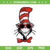 Cat In The Hat Sunglasses SVG PNG, Dr Seuss Cat SVG, Funny Dr Seuss DXF SVG PNG EPS
