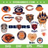 Chicago Bears SVG Bundle, Chicago Bears Football SVG Bundle, Football Logo DXF SVG PNG EPS