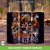 Chicago Bears Mascot 20oz Skinny Tumbler PNG, NFL Chicago Bears Tumbler Wrap PNG, NFL Football Tumbler Sublimation