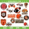 Cleveland Browns SVG Bundle, Cleveland Browns Ball Logo SVG Bundle, Football Team DXF SVG PNG EPS