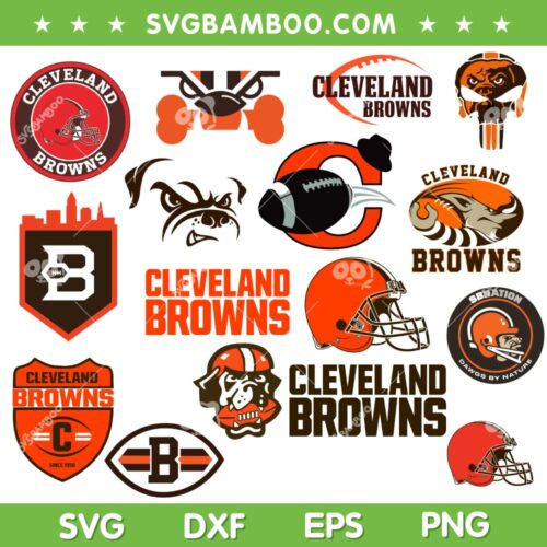 Cleveland Browns SVG Bundle, Cleveland Browns Ball Logo SVG Bundle, Football Team DXF SVG PNG EPS
