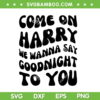 Come on Harry We Wanna Say Goodnight To You SVG, Harrys House Album SVG, As It Was Song DXF SVG PNG EPS