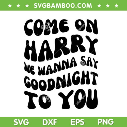 Come on Harry We Wanna Say Goodnight To You SVG, Harrys House Album SVG, As It Was Song DXF SVG PNG EPS