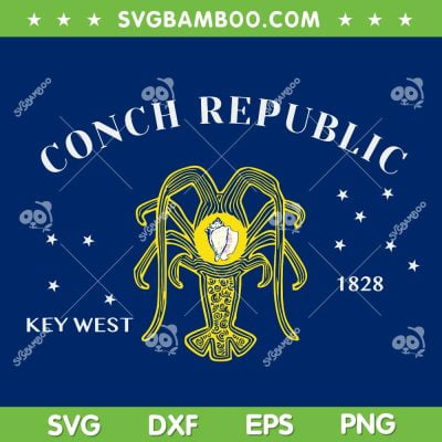 Conch Republic Lobster SVG PNG, Florida Keys West SVG, Keys West Florida DXF SVG PNG EPS