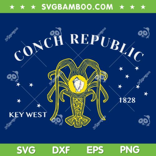 Conch Republic Lobster SVG PNG, Florida Keys West SVG, Keys West Florida DXF SVG PNG EPS