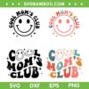Cool Moms Club SVG Bundle, Wavy Letter SVG Bundle, Cool Moms Club Smile Face DXF SVG PNG EPS