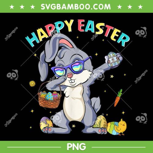 Dabbing Rabbit Easter Day PNG, Bunny Egg Easter Day PNG, Happy Easter Egg DXF SVG PNG EPS