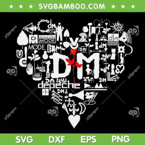Depeche Mode Memento Mori SVG, Depeche Mode Heart SVG PNG, Depeche Rock Band DXF SVG PNG EPS