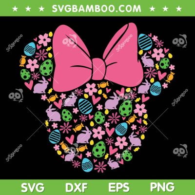 Disney Mouse Easter Egg SVG PNG, Minnie Mouse Easter 2023 SVG, Disney Easter Day DXF SVG PNG EPS
