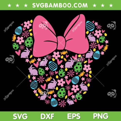 Disney Mouse Easter Egg SVG PNG, Minnie Mouse Easter 2023 SVG, Disney Easter Day DXF SVG PNG EPS