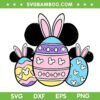 Disney Mouse Egg SVG, Mickey Mouse Bunny Easter SVG, Disney Easter Day DXF SVG PNG EPS