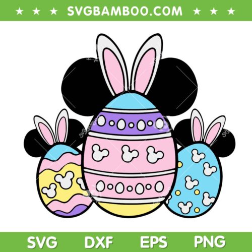 Disney Mouse Egg SVG, Mickey Mouse Bunny Easter SVG, Disney Easter Day DXF SVG PNG EPS