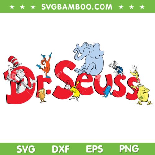 Dr Seuss Friends SVG PNG, Funny Dr Seuss And Friends SVG, Happy Dr Seuss Day DXF SVG PNG EPS
