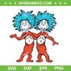 Dr Seuss Thing One And Thing Two SVG PNG, Thing 1 Thing 2 SVG, Things Dr Seuss DXF SVG PNG EPS