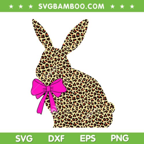 Easter Bunny Leopard Plaid SVG PNG, Buffalo Rabbit Easter SVG, Rabbit Easter Day DXF SVG PNG EPS