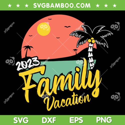 Family Vacation 2023 SVG PNG, Retro Trip Cruise SVG, Family Trip DXF SVG PNG EPS