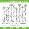 Fruits Of The Spirit Galatians 5 22 SVG PNG, Galatians 5 22 Flower SVG, Wildflower DXF SVG PNG EPS