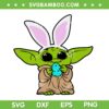 Funny Baby Yoda Bunny SVG PNG, Star Wars Yoda Eggs SVG, Bunny Yody Easter Egg DXF SVG PNG EPS