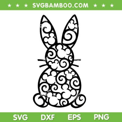 Funny Mickey Bunny Easter SVG PNG, Rabbit Easter Day SVG, Happy Easter 2023 DXF SVG PNG EPS