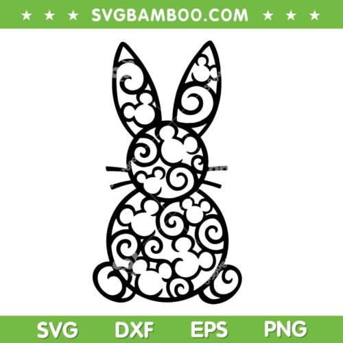 Funny Mickey Bunny Easter SVG PNG, Rabbit Easter Day SVG, Happy Easter 2023 DXF SVG PNG EPS