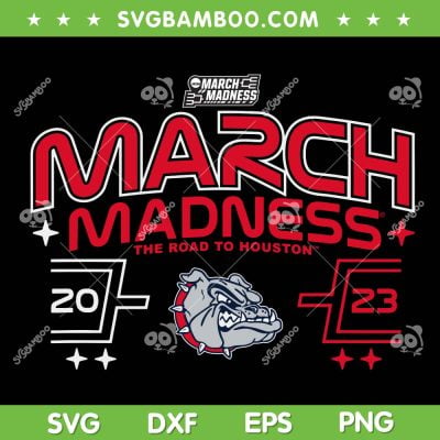 Gonzaga Bulldogs March Madness 2023 SVG, Madness Basketball Navy SVG, Road To Houston DXF SVG PNG EPS