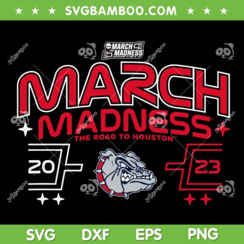Gonzaga Bulldogs March Madness 2023 SVG, Madness Basketball Navy SVG, Road To Houston DXF SVG PNG EPS