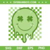 Groovy Hippie Smile Shamrock SVG PNG, Retro St Patrick Day Smiley SVG, Smile Face DXF SVG PNG EPS