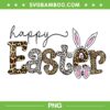 Happy Easter Bunny Rabbit Face Leopard PNG, Bunny Easter Day PNG, Happy Easter Day PNG