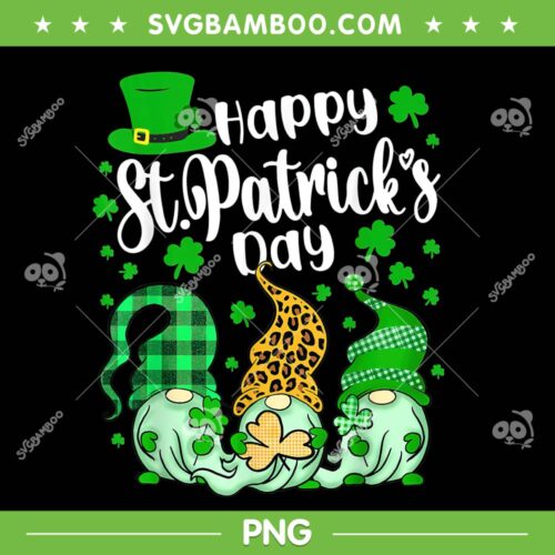 Happy St Patricks Day Three Gnome PNG, Gnomes St Patricks Day PNG, St Patricks Day PNG