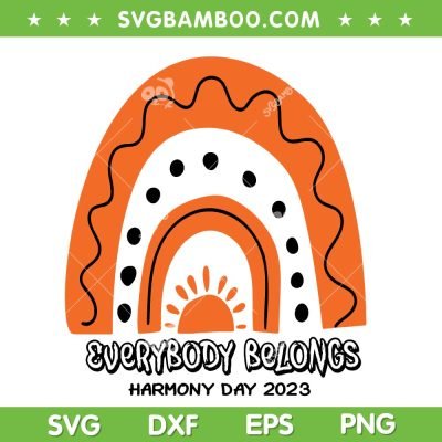 Harmony Day 2023 SVG PNG, Rainbow Harmony Day SVG, Everybody Belongs DXF SVG PNG EPS Harmony Day 2023 SVG PNG, Rainbow Harmony Day SVG, Everybody Belongs DXF SVG PNG EPS