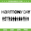 Harmony Day Black and White SVG, 21 March Harmony Day SVG PNG, Celebrated Harmony Day DXF SVG PNG EPS