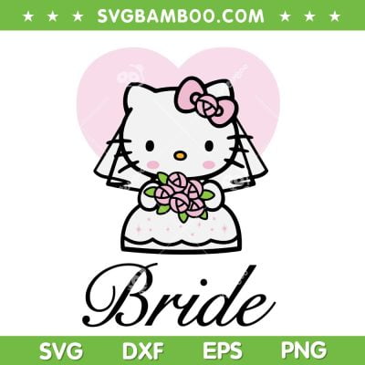 Hello Kitty Bride SVG PNG, Wife Sanrio Bride Kitty SVG, Hello Kitty Wedding DXF SVG PNG EPS Hello Kitty Bride SVG PNG, Wife Sanrio Bride Kitty SVG, Hello Kitty Wedding DXF SVG PNG EPS