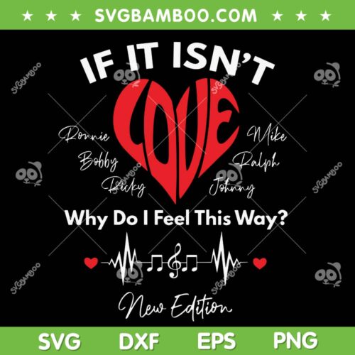 If It Isn't Why Do I Feel This Way SVG PNG, Love Ronnie Bobby Ricky Mike Ralph And Johnny SVG, Album If It Isnt Love DXF SVG PNG EPS