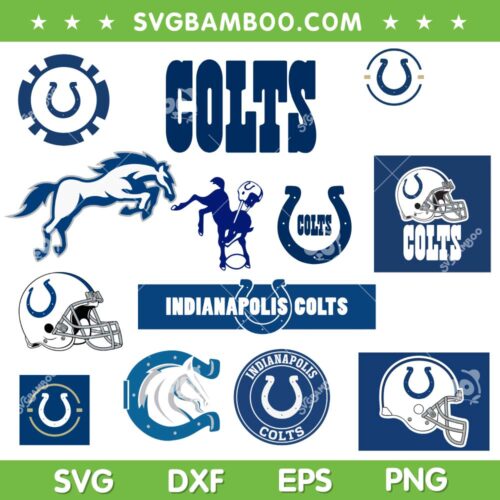 Indianapolis Colts SVG Bundle, Indianapolis Colts Football SVG Bundle, NFL Football Team DXF SVG PNG EPS