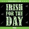 Irish For The Day PNG, Irish Shamrock PNG, St Patricks Day PNG, Funny Saint Patrick PNG