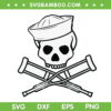 Jackass Sailor Skull Logo SVG PNG, Jackass Ridge Ranch SVG, Skull Logo DXF SVG PNG EPS
