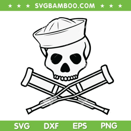 Jackass Sailor Skull Logo SVG PNG, Jackass Ridge Ranch SVG, Skull Logo DXF SVG PNG EPS