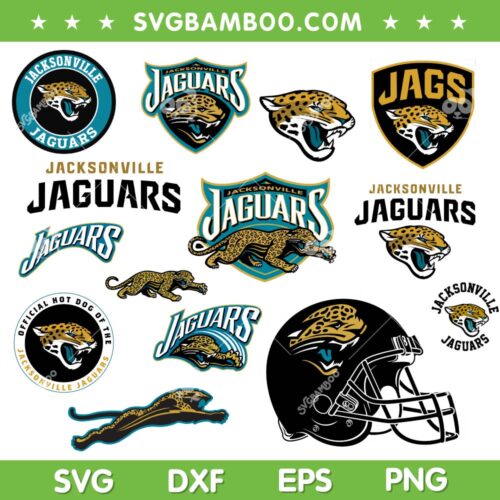 Jacksonville Jaguars SVG Bundle, NFL Jacksonville Jaguars SVG Bundle, Sport Logo DXF SVG PNG EPS