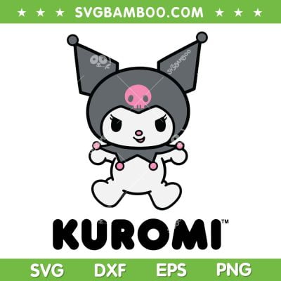 Kuromi Character Front And Back SVG PNG, Kuromi Emoji Hello Kitty SVG, Cute Kuromi DXF SVG PNG EPS