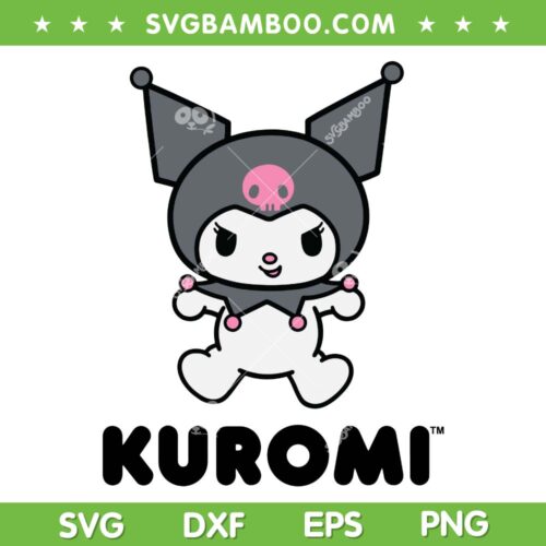 Kuromi Character Front And Back SVG PNG, Kuromi Emoji Hello Kitty SVG, Cute Kuromi DXF SVG PNG EPS