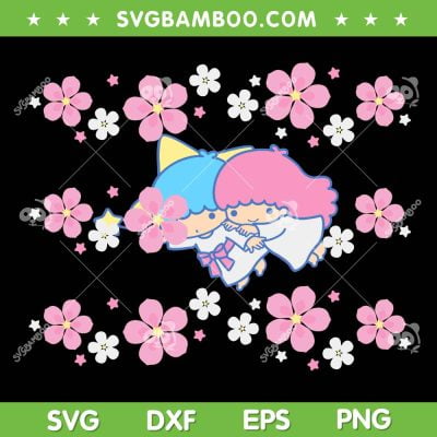 Little Twin Stars Tropical Flowers SVG PNG, Little Twin With Flowers SVG, Tropical Flowers DXF SVG PNG EPS Little Twin Stars Tropical Flowers SVG PNG, Little Twin With Flowers SVG, Tropical Flowers DXF SVG PNG EPS