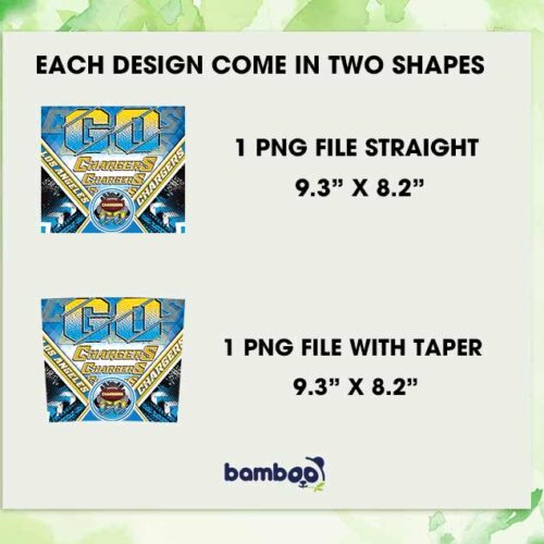 Los Angeles Chargers Tumbler Wrap PNG, NFL Los Angeles Chargers 20oz Skinny Tumble PNG, Sport Logo Tumbler Sublimation