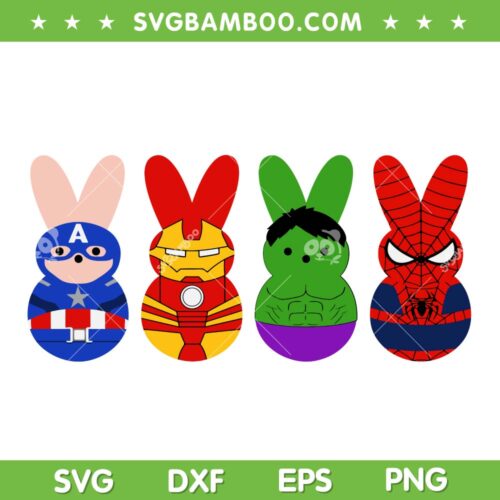 Marvel Avenger Eggs SVG PNG, Easter Superhero SVG, Happy Easter Avenger DXF SVG PNG EPS