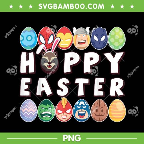 Marvel Easter PNG, Funny Marvel Avenger Group Eggs PNG, Happy Easter Day PNG