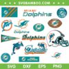Miami Dolphins SVG Bundle, Miami NFL Team Logo SVG Bundle, NFL Sport Team DXF SVG PNG EPS