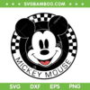 Mickey Mouse Checkerboard Circle SVG PNG, Disney Checkerboard Circle SVG, Circle Mickey DXF SVG PNG EPS