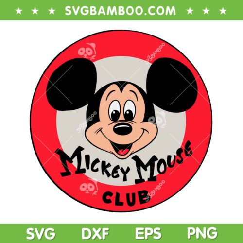 Mickey Mouse Club Logo SVG PNG, Disney 100 Years SVG, Disney Club Logo DXF SVG PNG EPS
